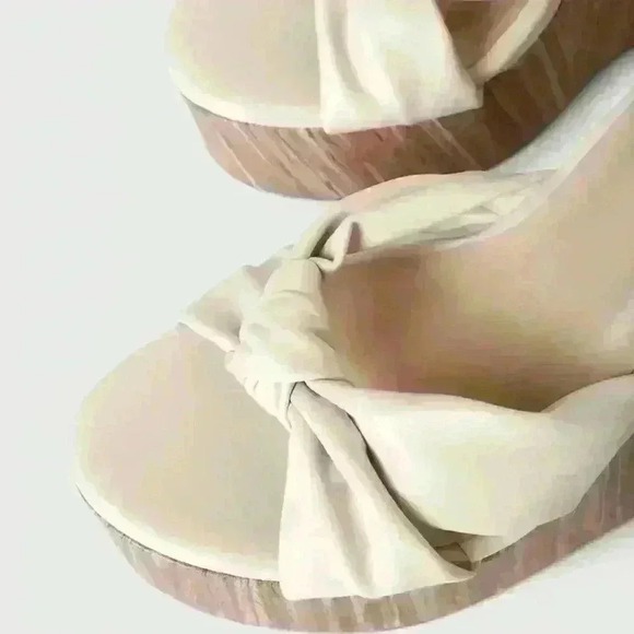 Lulus Aimi Bone Knotted Strappy Platform Wedges - Picture 5 of 12